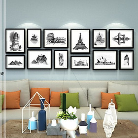 Bộ 12 khung ảnh treo tường cỡ lớn KA1202 Miễn phí phụ kiện.