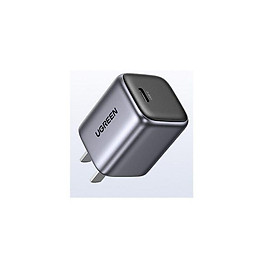 Ugreen 90901 30W chuẩn cắm US Màu Xám Củ sạc nhanh GAN cổng USB-C CD319 Hàng chính hãng
