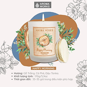 Nến Thơm Phòng Aroma Works Tinh Dầu Thiên Nhiên Không Khói 170g