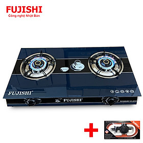Mua Bếp gas đôi mặt kính Fujishi FM-H17 - MÂM CHIA LỬA ĐỒNG NGUYÊN KHỐI LỚN - Tiết kiệm gas - Hàng chính hãng