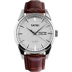 Đồng hồ nam dây da skmei 9073 - dha058