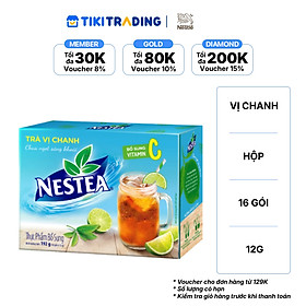 Hộp 16 gói Thực phẩm bổ sung Trà vị chanh NESTEA 12G