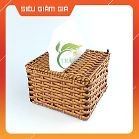 Mua Hộp Đựng Khăn Giấy Vuông  Hộp Nhựa Mây Đan Đựng Khăn Giấy Ăn  Hộp Khăn Giấy Vuông
