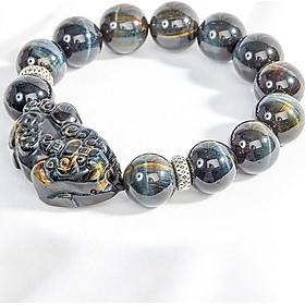 Vòng tay đá mắt hổ phối tỳ hưu Ngọc Quý Gemstone