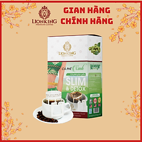 Combo 3 Hộp Cà Phê Xanh Phin Giấy Lion King - Thanh Lọc Cơ Thể, Đốt Cháy Mỡ Thừa ( Hộp 10 gói x 15g)