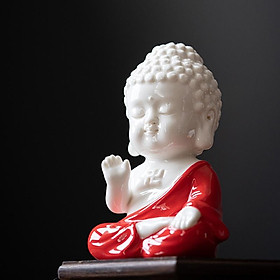 Mua Tượng Như lai mini màu vàng – đỏ bằng gốm tử cao cấp  tượng phật nhỏ trang trí bàn làm việc  ô tô  phong thủy