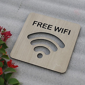 Bảng Gỗ Decor Quán Free Wifi trang trí cao cấp hiện đại đẹp trang trí nhà và quán cafe Trenddecor