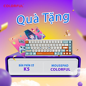 Combo quà tặng Colorful Gaming (K5 Gulf Racing & Mouse pad Colorful iGame CyberPunk) - Hàng chính hãng