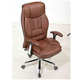 Ghế Văn Phòng Thư Giãn Kèm Ngả Lưng AZP-305 Màu Nâu - Hàng Nhập Khẩu