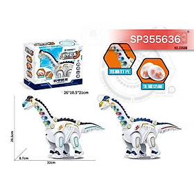 SP355636 - Hộp khủng long cổ dài đẻ trứng pin , 3356