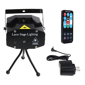 Set Of Remote Control Sound Activated Party Light Projector With Adapter