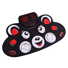 Rechargeable Portable Electronic Drum Pad - Digital Roll-Up Touch Sensitive Drum Practice Kit for Kids Children Beginners,WG602