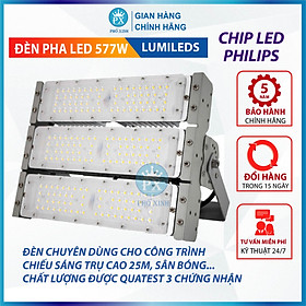 Đèn Pha cao áp 577W chip led P h i l i p s rọi xa, IP66 chuyên lắp đặt công trình vòng xoay, sân bóng
