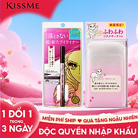 [Tặng Kèm Túi Lông] Bút Kẻ Mắt Nước Giữ Nét Siêu Bền Trong 24h Nét Kẻ Sắc Mãnh Màu Đen Tuyền Kissme Heroine Make Prime Liquid Eyeliner Rich Keep #01 0.4 mL