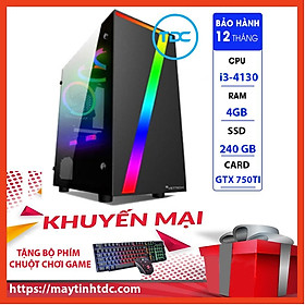 Mua MAX PC GAMING X7 CPU Core i3 4130 Ram 4GB SSD 240GB GTX 750TI Chơi PUBG LOL CF Fifa4 Đế chế Tặng Bàn Phím Chuột Game