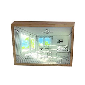 Painting Mural Lamp Shadow Table Lamp white light