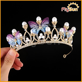 Vương miện công chúa cho bé CAO CẤP trang trí bánh kem Sinh nhật và Cài tóc cho bé gái MySun