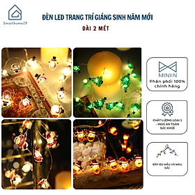 Mua Dây Đèn LED 2M 20 Bóng Hình Ông Già Noel / Người Tuyết Trang Trí Cây Thông Giáng Sinh Năm Mới - HÀNG CHÍNH HÃNG MINIIN