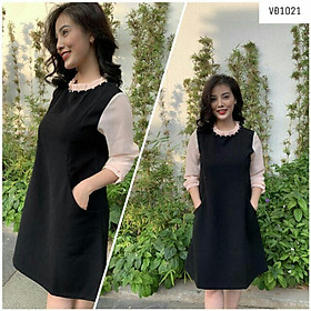 Váy cho con bú , váy chữ A tay bèo có khóa cho con ti