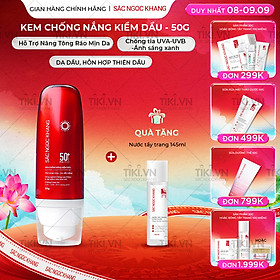 [Mới] Kem Chống Nắng Kiềm Dầu SẮC NGỌC KHANG 50g - bảo vệ toàn diện, kiểm soát bóng dầu hiệu quả