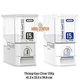 Mua Thùng Gạo Clear Trong Suốt Thông Minh DUY TÂN 15Kg - 25Kg | Phù Hợp Mọi Gian Bếp  Nhỏ Gọn  Dễ Di Chuyển | Hibucenter