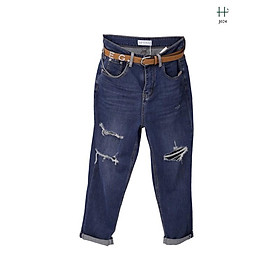 Quần Jeans rách gối kèm dây nịt -J24 - Xanh Jeans, Xanh Jeans