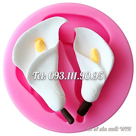 Mua Khuôn rau câu silicon 2 hoa ly lớn nhỏ – Mã số 1627