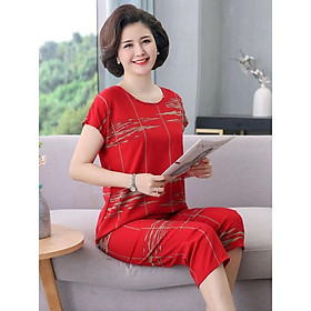 Đồ bộ trung niên cho bà cho mẹ, chất liệu mát, thấm hút mồ hôi, đồ bộ nữ kiểu set đi chơi , bộ đồ trung niên TN01