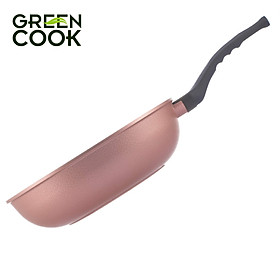 Chảo đúc vân đá đáy từ sâu lòng 24 cm Green Cook GCP05-24IH