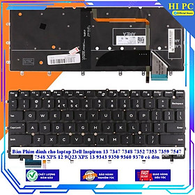 Bàn Phím dành cho laptop Dell Inspiron 13 7347 7348 7352 7353 7359 7547 7548 XPS 12 9Q23 XPS 13 9343 9350 9360 9370 - Hàng Nhập Khẩu 