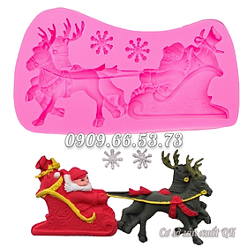 Mua Khuôn rau câu silicon ông già Noel tuần lộc - Mã số 1631