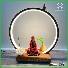 Mua Thác khói phong thủy Tân Nguyên  thác khói trầm hương đèn LED  Phật tọa lạc Liên Hoa TK137