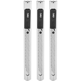 Combo 3 Dao Rọc Giấy Inox Deli E2034
