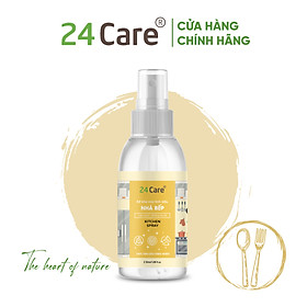 Xịt nhà bếp tinh dầu 24CARE 50ml/100ml/250ml - Xịt lau chùi bếp, bề mặt bị dính bẩn, diệt bề mặt dính vi khuẩn, không khí chứa vi khuẩn