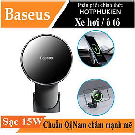 Mua Giá đỡ điện thoại nam châm kiêm dock sạc không dây chuẩn Qi sạc nhanh 15W dùng trên xe hơi / ô tô / để bàn hiệu Baseus Big Energy Car Mount Wireless Charger cho iphone 12 / iphone 13 series - hàng nhập khẩu