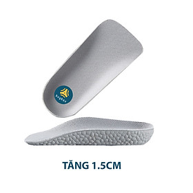 Lót giày tăng chiều cao chất liệu cao cấp êm chân thoáng khí, siêu nhẹ dành cho nam và nữ - Buybox - BBPK229 - Nữ1.5CM