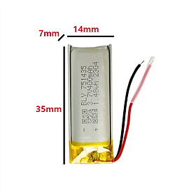 Pin sạc Lithium LiPo 1s 3.7V 400mah 751435 Cho tai nghe,loa Mp3 MP4 MP5 GPS PSP Bluetooth