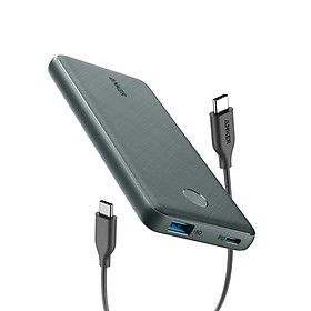 Pin Sạc Dự Phòng Tích Hợp Cổng USB Type-C In/Out Hỗ Trợ Power Delivery PD Anker PowerCore Slim PD 10000mAh - A1231 - Hàng Chính Hãng