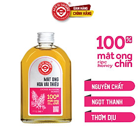 Mật ong rừng nguyên chất Hoa Vải Thiều- 100% Mật ong chín Honimore chai 360g
