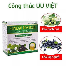 Hoạt huyết dưỡng não Ginkgo Roxtech 1200mg Cao Việt Quất Xanh giảm đau đầu, hoa mắt, chóng mặt - Hộp 100 viên