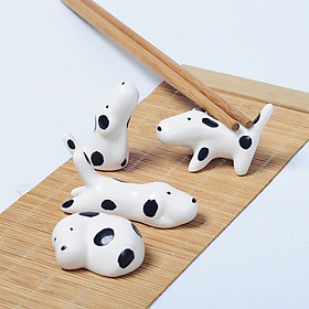 Mua Combo 6 tượng gác đũa chó đốm gốm sứ phụ kiện bàn ăn (giao ngẫu nhiên không chọn mẫu)
