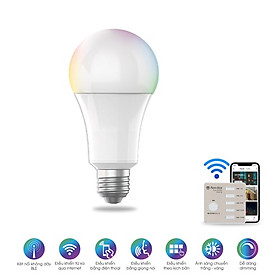 Mua Bóng đèn LED RGB 16 triệu màu điều khiển từ xa bằng Bluetooth/Wi-Fi Rạng Đông model A60.BLE.RGBCW/9W