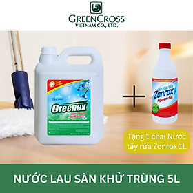 Nước lau sàn nhà KHỬ TRÙNG hiệu quả Greenex Can 5 Lít Tiết kiệm - Hương tươi mát