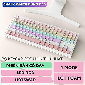Mua Bàn phím cơ gaming bluetooth Vinetteam M87 LED RGB bàn phím cơ không dây có Hotswap  White Switch  3 Chế Độ Kết Nối tương thích với hệ điều hành MAC  Windows  và Android - hàng chính hãng
