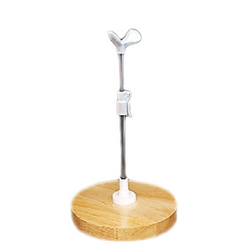 Doll Stand Wooden Base Adjustable Holder for Doll Accessories Action Figures