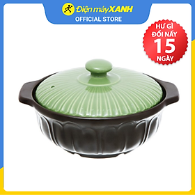 Mua Nồi đất hoa sen nắp sứ 18 cm Dong Hwa 402 - Hàng chính hãng