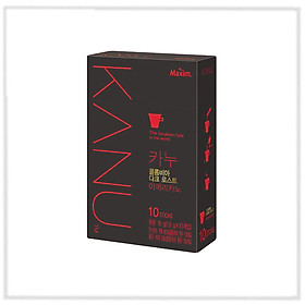 Cà Phê Hòa Tan Kanu Dark Roast Americano Dongsuh Hàn Quốc Hộp 10 Gói (1.6 gam / gói)