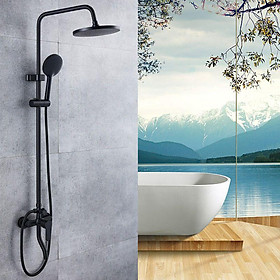 Mua sen cây tắm đứng nóng lạnh màu đen bát sen tròn