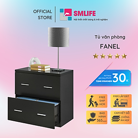 Tủ tài liệu gỗ văn phòng chất lượng cao SMLIFE Fanel