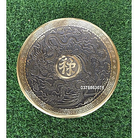 Mua Mâm bồng  mâm ngũ quả bằng đồng cao cấp cỡ 26cm màu giả cổ